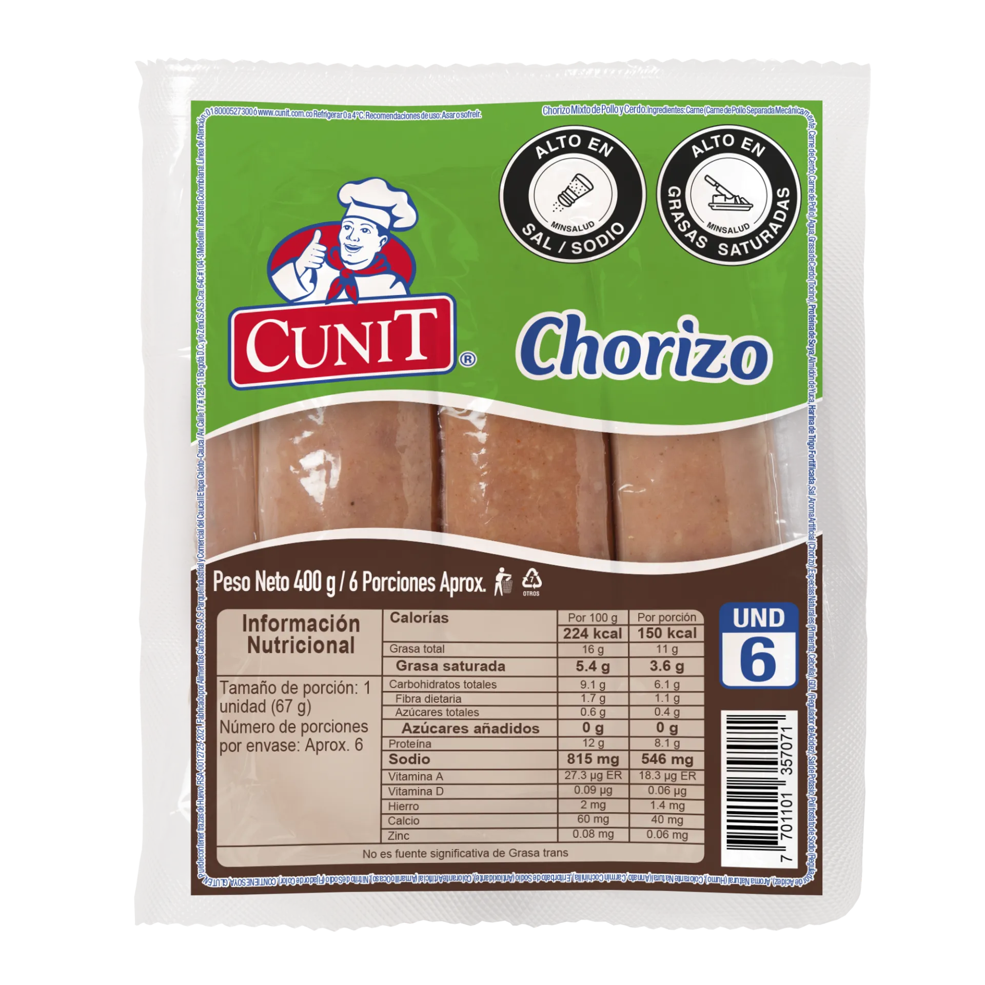 Chorizo Cunit 400g