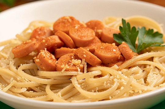 espaguetis-con-salchicha