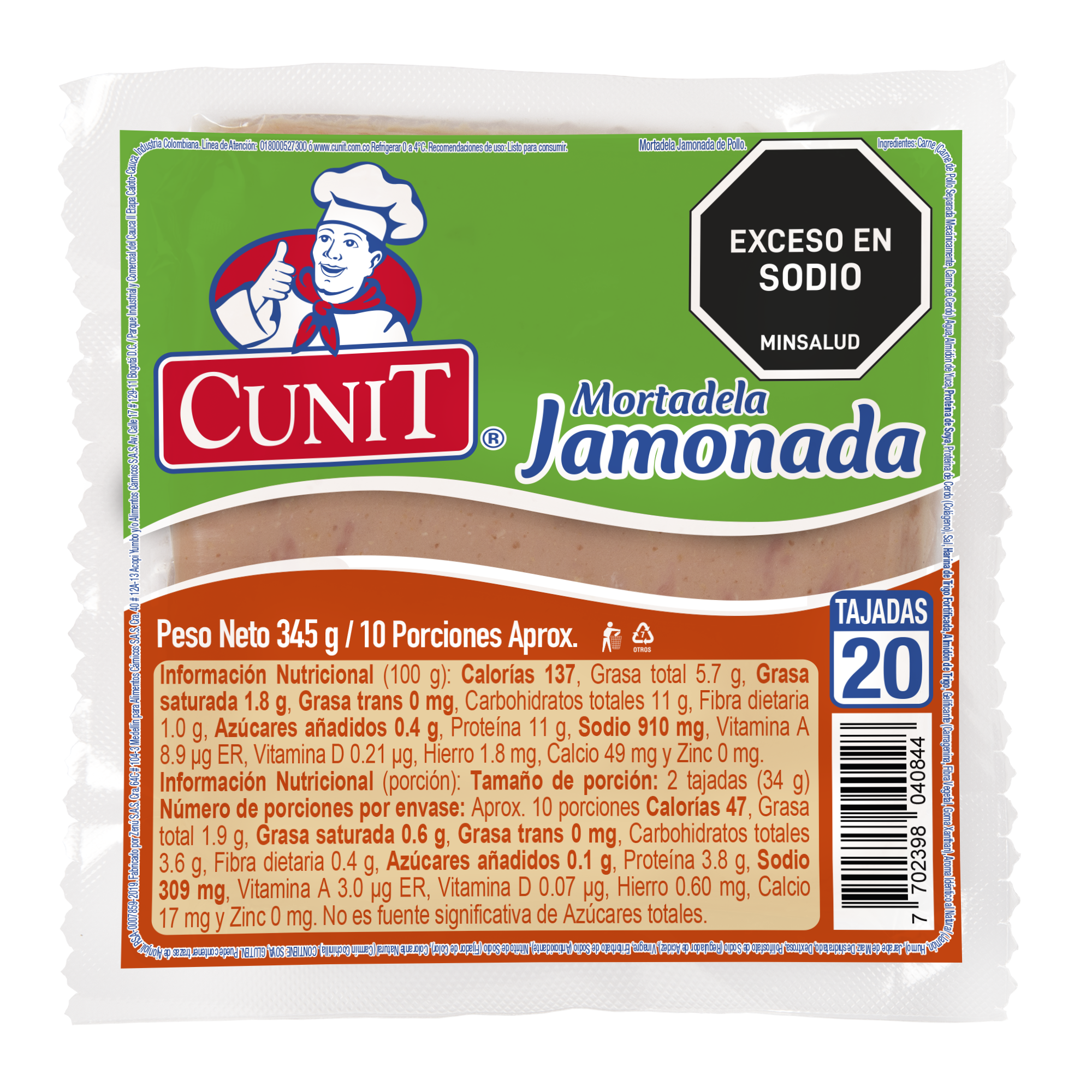 mortadela jamonada cunit